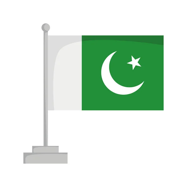 Bandera nacional de Pakistán Vector Illustration — Vector de stock