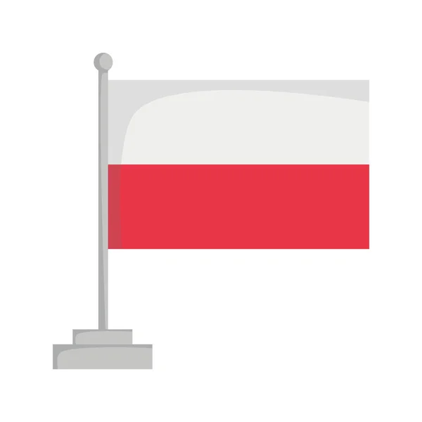 Bandeira nacional de Poland Vector Illustration — Vetor de Stock