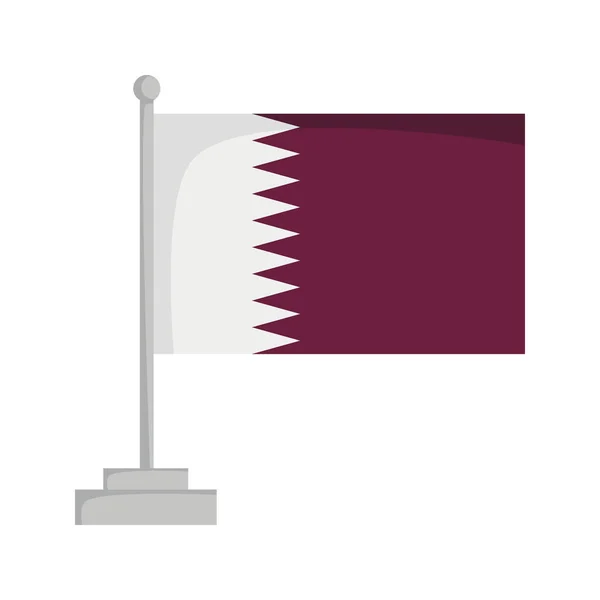 Státní vlajka Kataru vektorové ilustrace — Stockový vektor