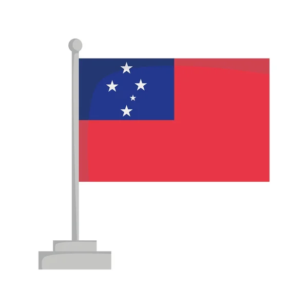 Bandeira nacional de Samoa Vector Illustration — Vetor de Stock