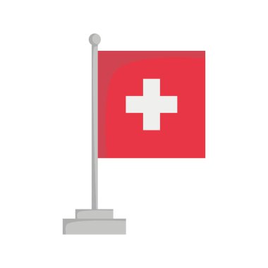 İsviçre vektör çizim ulusal bayrak