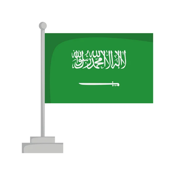 National flag of Saudi Arabia Vector Illustration — Stock Vector