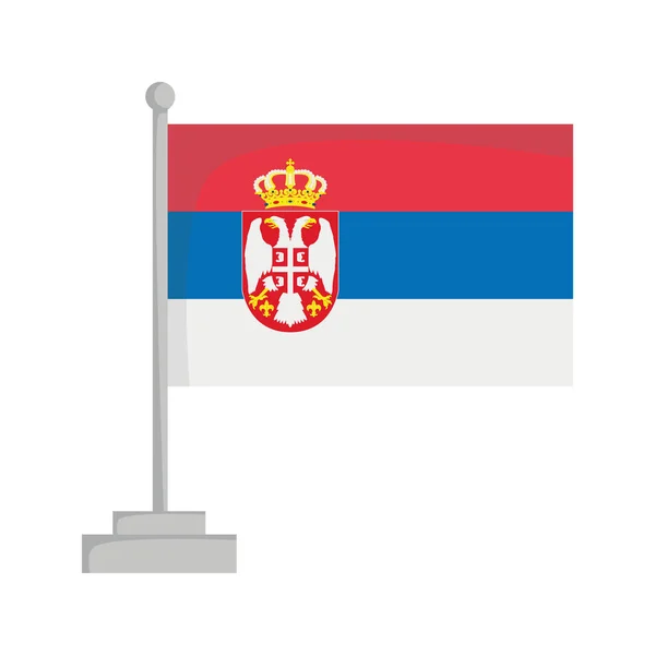 Drapeau national de Serbie Illustration vectorielle — Image vectorielle