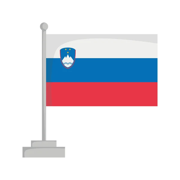 Bandiera nazionale della Slovenia Vector Illustration — Vettoriale Stock