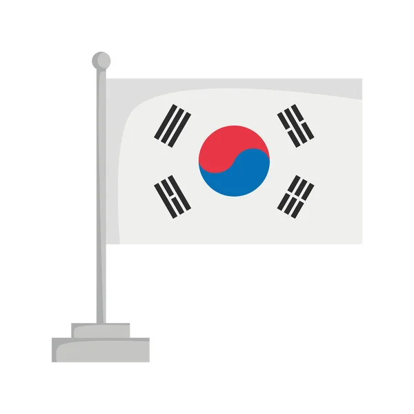 Національний Прапор Південної Кореї Векторні ілюстрації — стоковий вектор