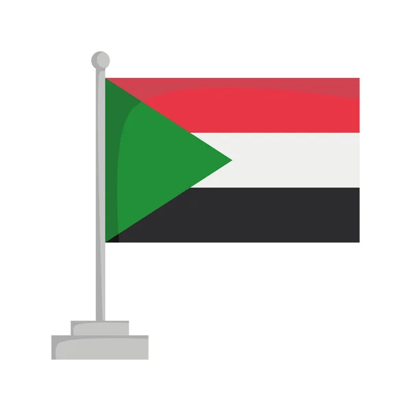 Státní vlajka Súdánu vektorové ilustrace — Stockový vektor