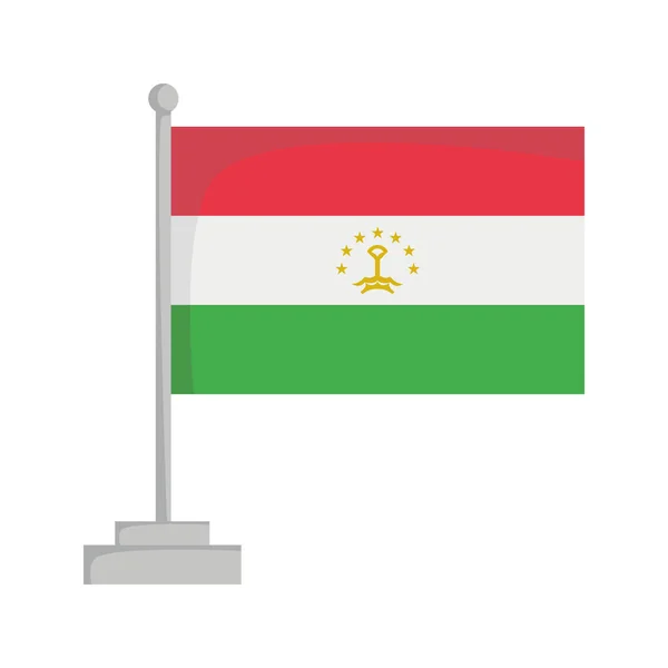 Drapeau national du Tadjikistan Illustration vectorielle — Image vectorielle