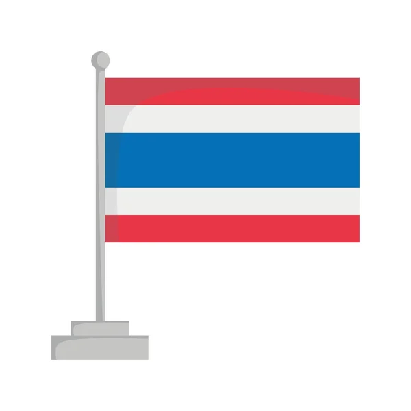 Nationalflagge von Thailand Vektor Illustration — Stockvektor