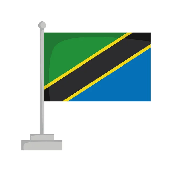 Національний прапор Танзанії Векторні ілюстрації — стоковий вектор