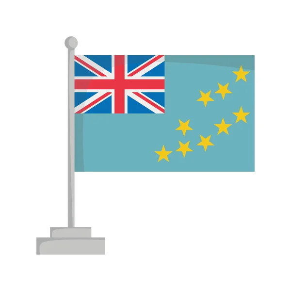 Tuvalu vektoros illusztráció nemzeti zászlaja — Stock Vector