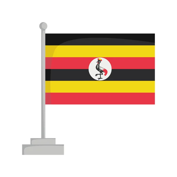 Національний прапор Уганди Векторні ілюстрації — стоковий вектор
