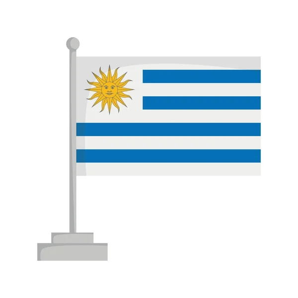 Flaga narodowa ilustracji wektorowych Urugwaj — Wektor stockowy