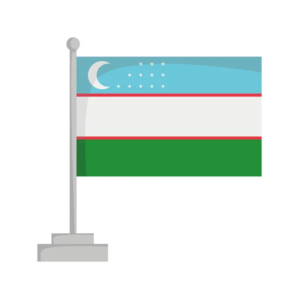 Національний прапор Узбекистану Векторні ілюстрації — стоковий вектор