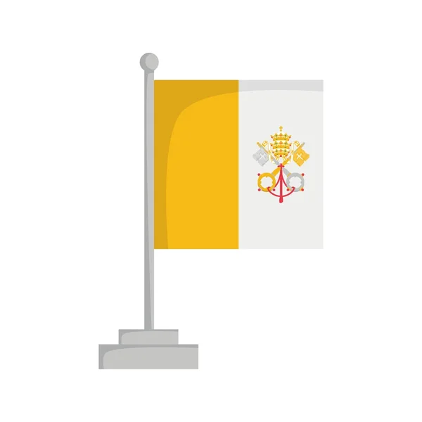 Nationale vlag van Vaticaanstad vectorillustratie — Stockvector