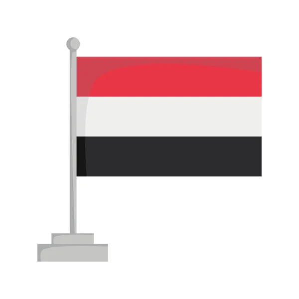 Státní vlajka Jemenu vektorové ilustrace — Stockový vektor