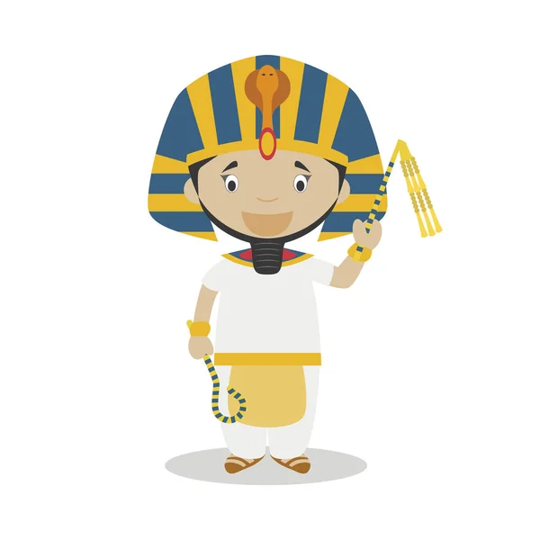 Ramses Ii fantastiska seriefiguren. Vektorillustration. Barn historien samling. — Stock vektor