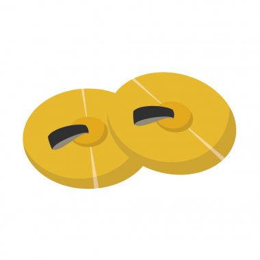 Beyaz arka plan üzerinde izole karikatür tarzı ziller vektör çizim