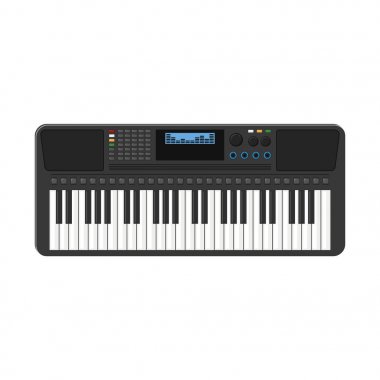 Beyaz arka plan üzerinde izole karikatür tarzı bir klavye vektör çizim