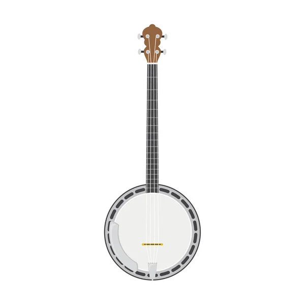 Ilustración vectorial de un banjo en estilo de dibujos animados aislado sobre fondo blanco — Vector de stock