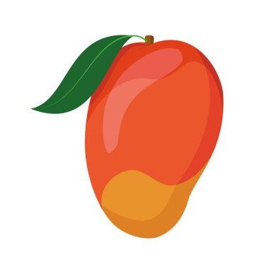 Çizgi film tarzında komik bir mangonun vektör çizimi.