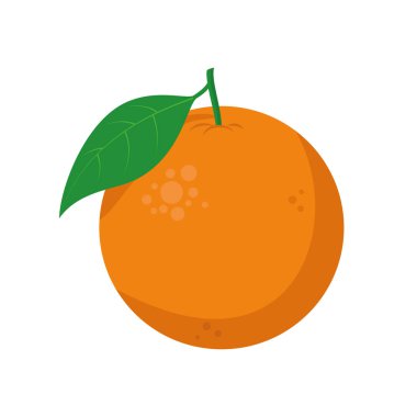 Çizgi film tarzında komik bir portakalın vektör çizimi.