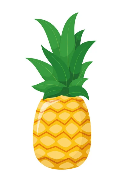 Illustrazione Vettoriale Ananas Divertente Stile Cartone Animato — Vettoriale Stock