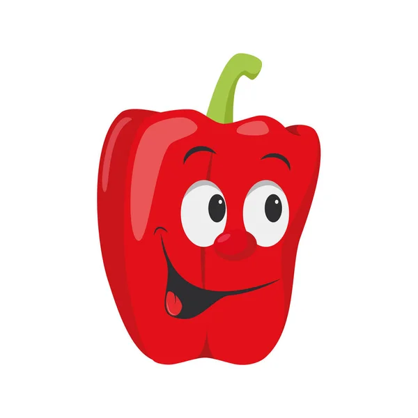 Χαρακτήρες Λαχανικών Συλλογή Διάνυσμα Εικονογράφηση Ενός Αστείου Και Χαμογελαστού Κόκκινου — Διανυσματικό Αρχείο