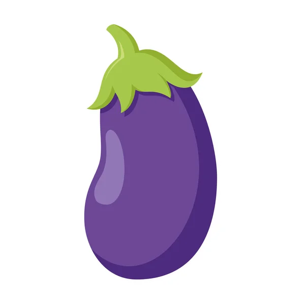 Vektorillustration Einer Lustigen Aubergine Cartoon Stil — Stockvektor