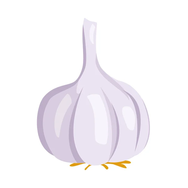 Vector Illustration Funny Garlic Cartoon Style — ストックベクタ