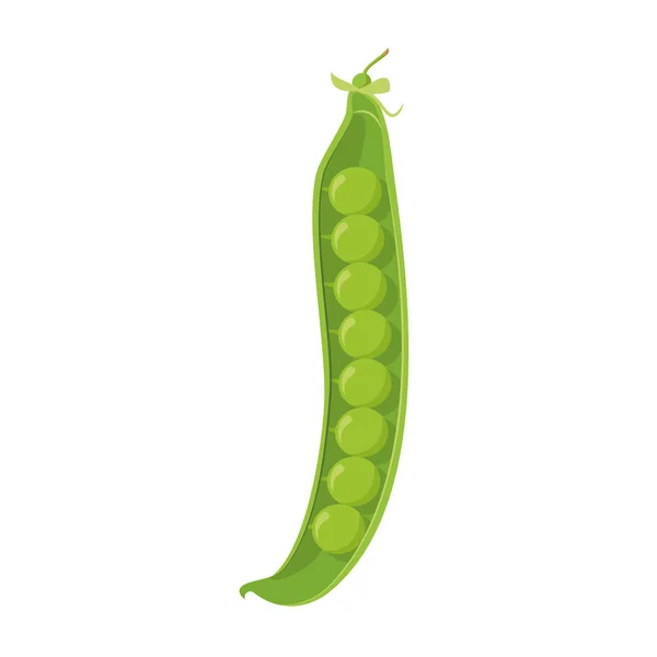 Vector Illustration Funny Green Peas Cartoon Style — ストックベクタ