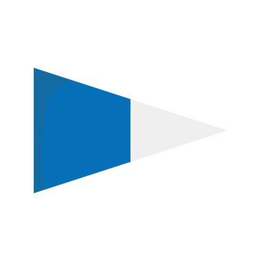 Yedek deniz bayrağı 2 numaralı yer değiştirme beyaz arkaplan vektör ilüstrasyonunda izole edildi