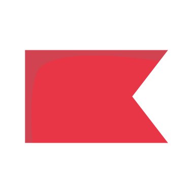 Beyaz arkaplan vektör illüstrasyonunda izole edilmiş B harfini temsil edecek deniz bayrağı