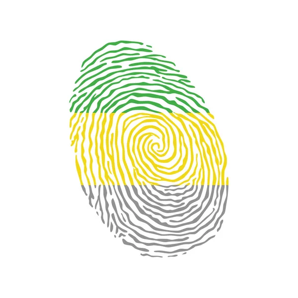 Fingerprint vector colored with the Lithromantic pride flag isolated on white background Vector Illustration