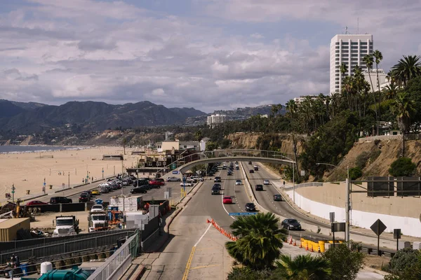 Los Angeles Abd Ekim 2015 Santa Monica Caddesi Arabaları — Stok fotoğraf