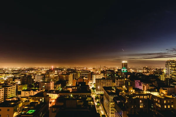 Los Angeles Usa September 2015 Downtown Los Angeles Skyline Night — 스톡 사진