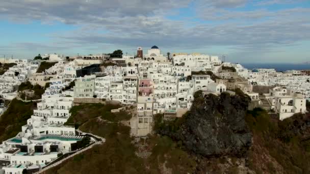 Kyrkan Anastasi i Imerovigli på Santorini — Stockvideo