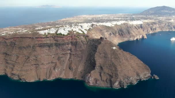 La vista de Fira desde Imerovigli en Santorini — Vídeos de Stock