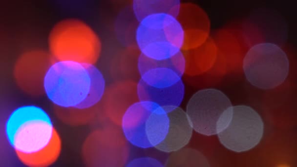 Résumé Lumières de Noël floues fond Bokeh. clignotant arbre de Noël lumières scintillement . — Video