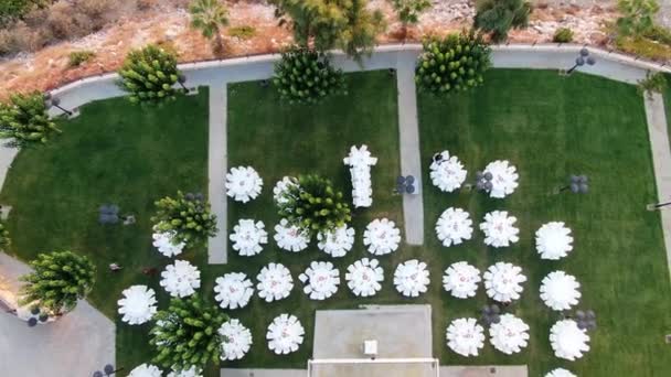 Arrangement de table pour la cérémonie de mariage — Video