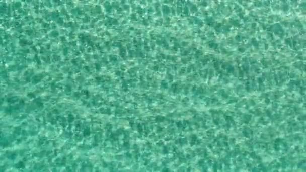 Slow Motion Abstract Blue Waves Of The Sea Top View — Stock Video