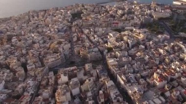 Havadan Görünüm Kandiye'deki ünlü Venedik Koules Kalesi'nin çekimi, Girit, Yunanistan