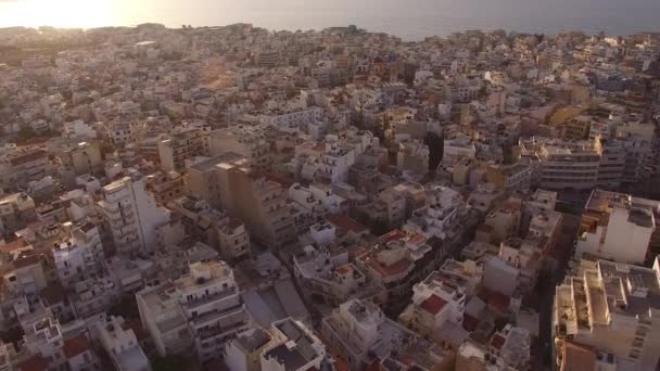Havadan Görünüm Kandiye'deki ünlü Venedik Koules Kalesi'nin çekimi, Girit, Yunanistan — Stok video