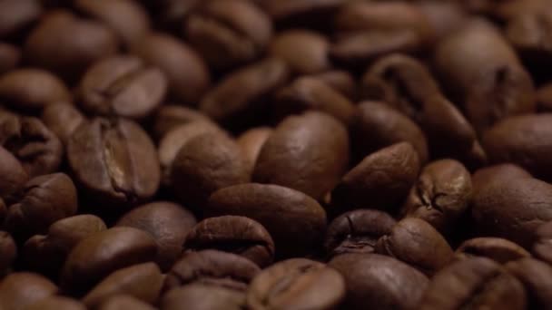 Närbild av rostat kaffe — Stockvideo