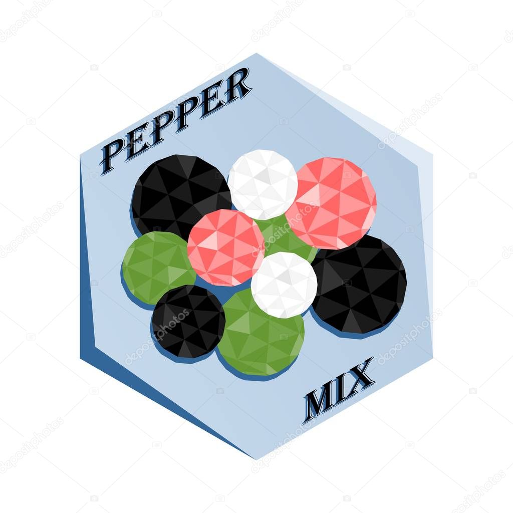 Label for seasoning Pepper Mix