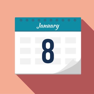 Takvim simgesi. Takvim Tarihi - Ocak. Planlama. Zaman Yöneticileri