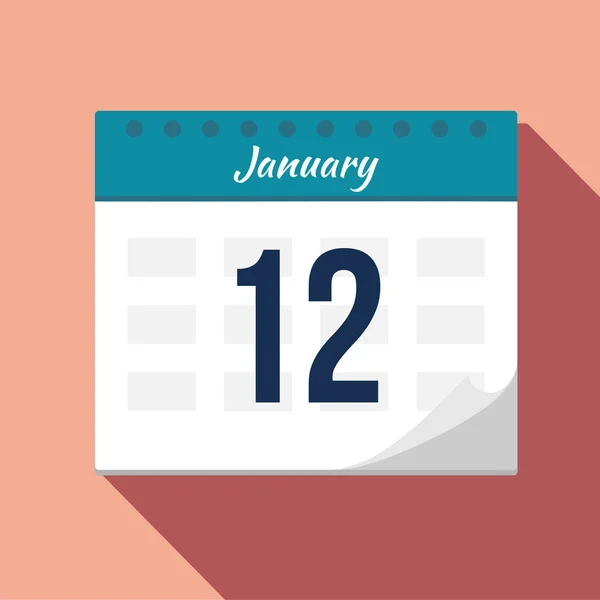 Calendar icon. Calendar Date - January. Planning. Time managemen