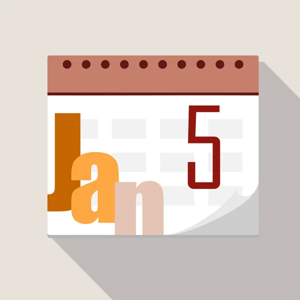 Calendar icon. Calendar Date - January 5. Planning. Time managem