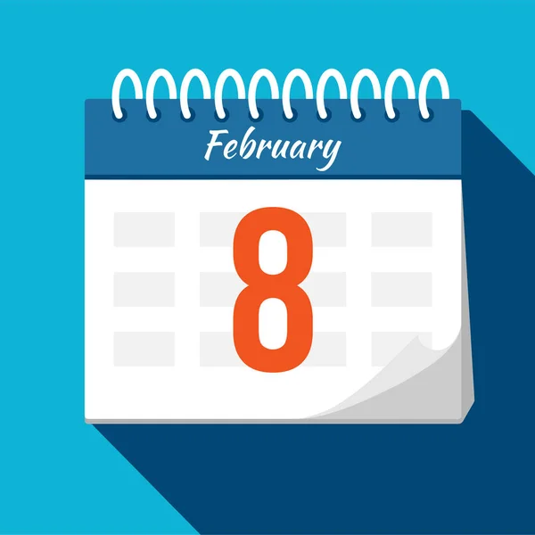 Calendar icon. Calendar Date - February. Planning. Time manageme