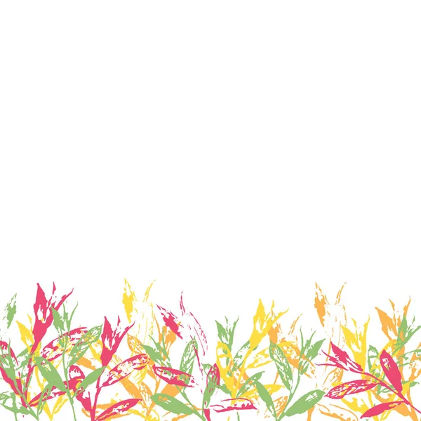 Białe tło z liśćmi znaczków. Wiosenna ozdoba kwiatowa — Zdjęcie stockowe