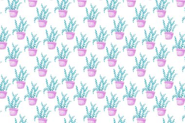 Çiçek arkaplan. P içinde suluboya bitkisi olan beyaz arkaplan